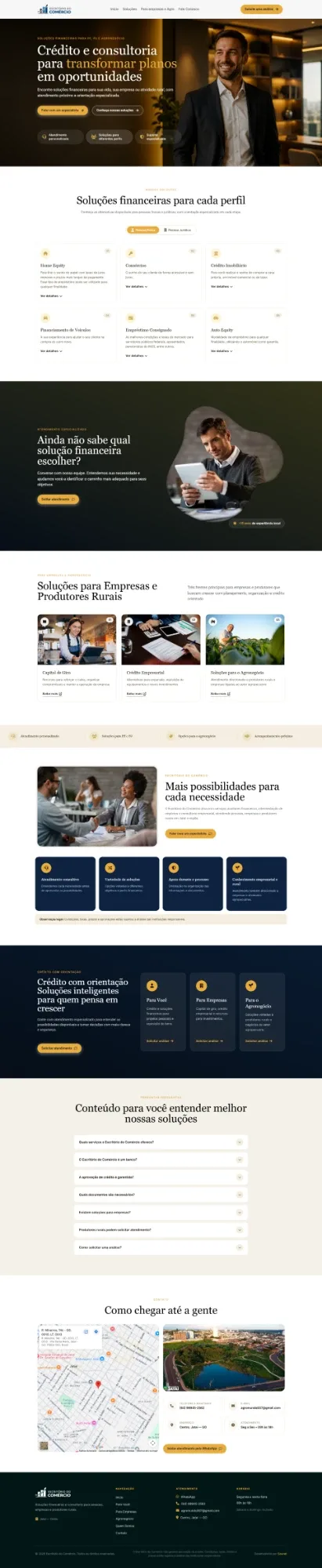 Escritório do Comércio, site de crédito e consultoria feito pela mirasites
