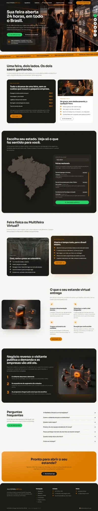 Multifeira Virtual, site de feira online feito pela mirasites